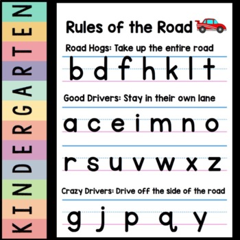 Preview of Rules of the Road | Handwriting Practice