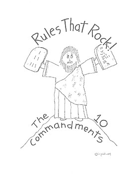 Preview of Rules that Rock - the Ten Commandments Activity booklet for Catholic children