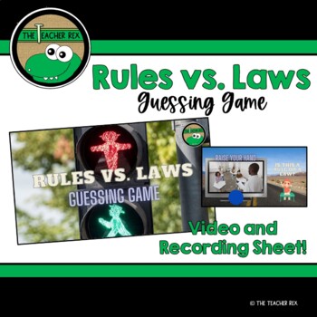 Preview of Rules vs. Laws - Guessing Game (video and recording sheet)