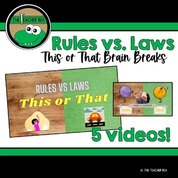 Preview of Rules vs. Laws - This or That Brain Break Videos