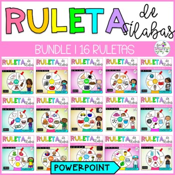 Preview of Ruleta de Sílabas en PowerPoint | Lectura Inicial | BUNDLE