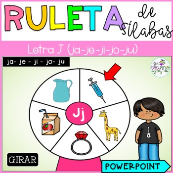Preview of Ruleta de Sílabas en PowerPoint | Letra J | Lectura Inicial