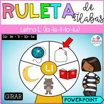 Preview of Ruleta de Sílabas en PowerPoint | Letra L | Lectura Inicial