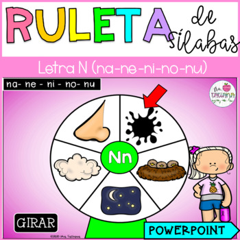 Ruleta de Sílabas en PowerPoint | Letra N | Lectura Inicial by Sra Tatiana