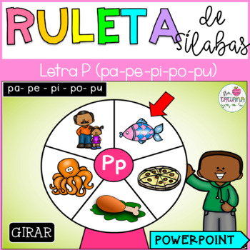 Preview of Ruleta de Sílabas en PowerPoint | Letra P | Lectura Inicial