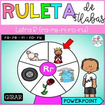 Preview of Ruleta de Sílabas en PowerPoint | Letra R | Lectura Inicial