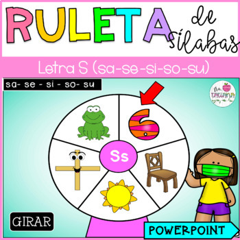 Preview of Ruleta de Sílabas en PowerPoint | Letra S | Lectura Inicial
