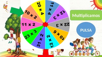Preview of Ruleta de multiplicación con factor de 2 dígitos (RM47)