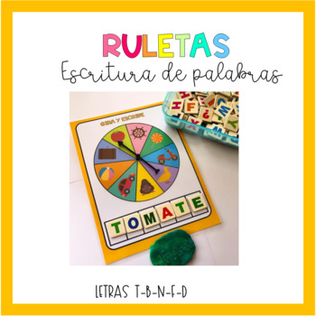 Preview of Set de ruletas de escritura palabras con T-N-D-F-B