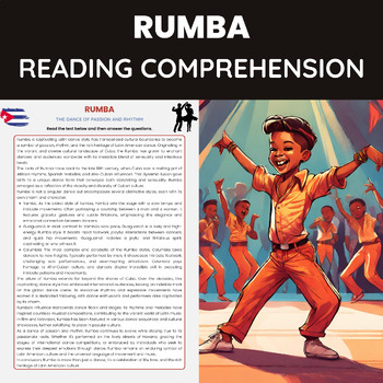 Preview of Rumba Dance Hispanic Heritage Reading Comprehension | History of Rumba