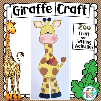Preview of Giraffe Craft and Writing Activities | Jungle and Zoo