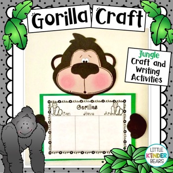 Preview of Gorilla Craft and Writing | Zoo and Jungle Theme
