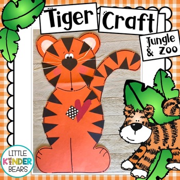 Preview of Tiger Jungle and Zoo Craft | Class Book and Writing Activities