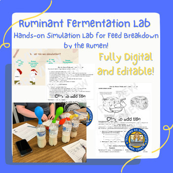 Preview of Ruminant Fermentation Lab-Student Lab Sheet and Teaching Presentation Included!!