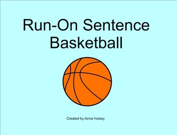 Preview of Run-On Sentence Basketball (Smart Notebook)