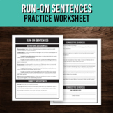 Run-On Sentence Correction Worksheet for Middle School Gra