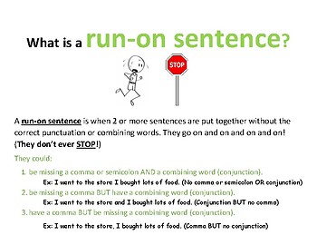 Run on sentence что это