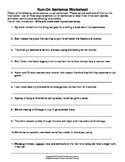 Run-On-Sentences Worksheet