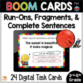 Complete and Incomplete Sentences BOOM CARDS: Run-On & Fra