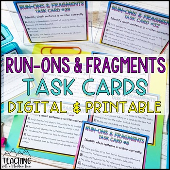 Preview of Sentence Fragments and Run-Ons Task Cards