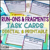 Sentence Fragments and Run-Ons Task Cards