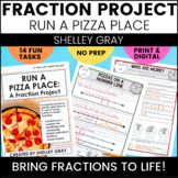 Fraction Math Project With 3rd 4th Grade Fraction Activities - Run a Pizza Place