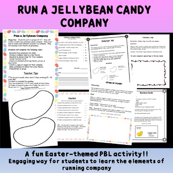 Preview of Run a jellybean candy company - no prep, PBL activity