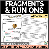 Sentence vs Fragments & Run-on Sentences Worksheets | Sent