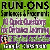 Run-on Sentence Activity Google Digital Task Cards & Sort 