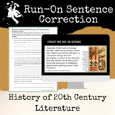 Run-on Sentence Correction History of 20th Century Literature