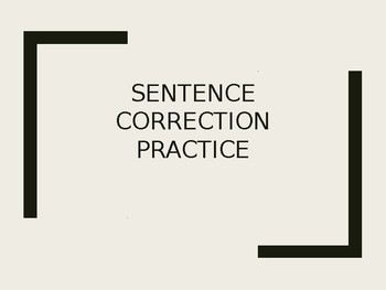 Preview of Run-on Sentence Correction Practice