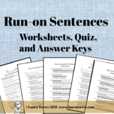 Run-on Sentence Worksheets, Quiz and Answer Keys