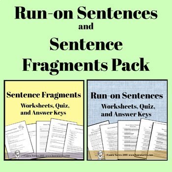 Preview of Run-on Sentences and Sentence Fragment Pack