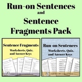 Run-on Sentences and Sentence Fragment Pack