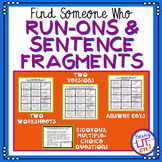 Run-ons and Sentence Fragments - Find Someone Who