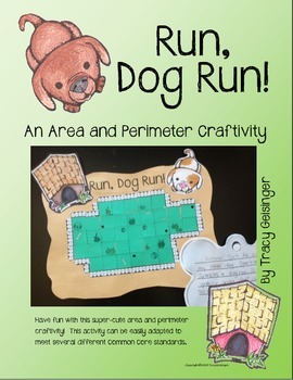 Preview of Run,Dog Run!  An Area and Perimeter Craftivity