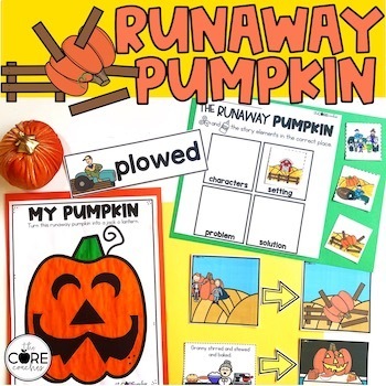 Preview of Runaway Pumpkin Preschool Read Aloud Activities - Fall PreK Lesson Plan