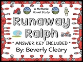 Runaway Ralph (Beverly Cleary) Novel Study / Reading Compr