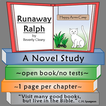 Preview of Runaway Ralph Novel Study