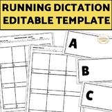 Running Dictation Editable Review Game Template for Spanis