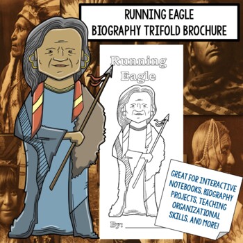 Preview of Running Eagle Biography Trifold Graphic Organizer