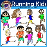 Running Kids Clip Art (Jumping, Running, Action, Soccer, P