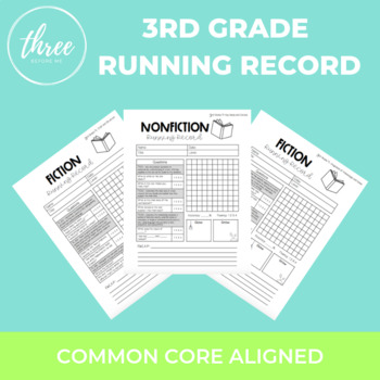 Preview of Distance Learning Running Record (3rd Grade)