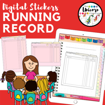 Preview of Running Record Digital Stickers