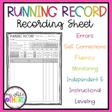 Running Record Recording Sheet