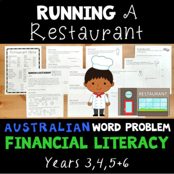 Preview of Running a Restaurant Australian Money and Financial Literacy Word Problem