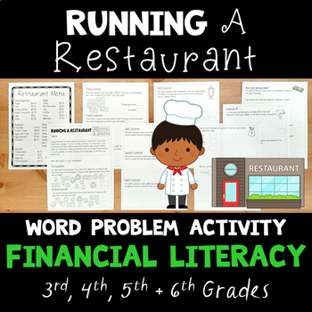 Preview of Running a Restaurant Financial Literacy and U.S. Money Word Problem