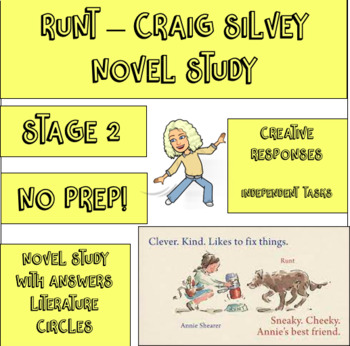 Preview of Runt - Craig Silvey - Novel Study - Stages 2/3 - Literature Circles