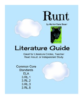 Preview of Runt - Literature Guide for Common Core Standards ELA