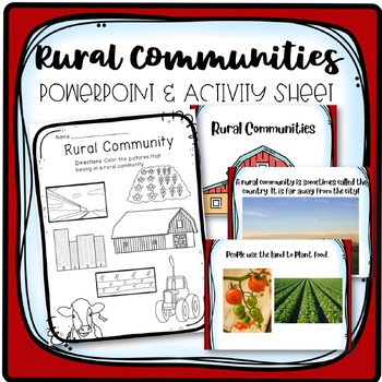 Rural Community PowerPoint & Activity Sheet | Types of Communities